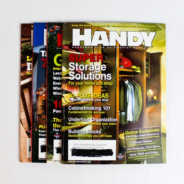 Lot Of 4 Handy The Handyman Club Of America Magazine January to August 2008