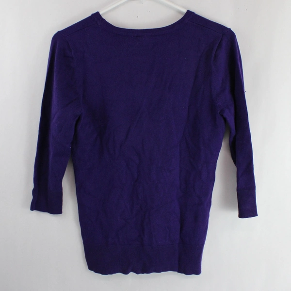14th & Union Purple 3/4-Sleeve Cardigan Women's Size Medium