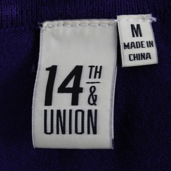 14th & Union Purple 3/4-Sleeve Cardigan Women's Size Medium