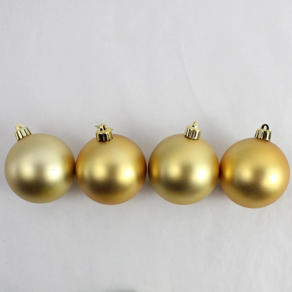 Lot of 10 Gold Satin Christmas Glass Ball Ornaments Assorted Sizes