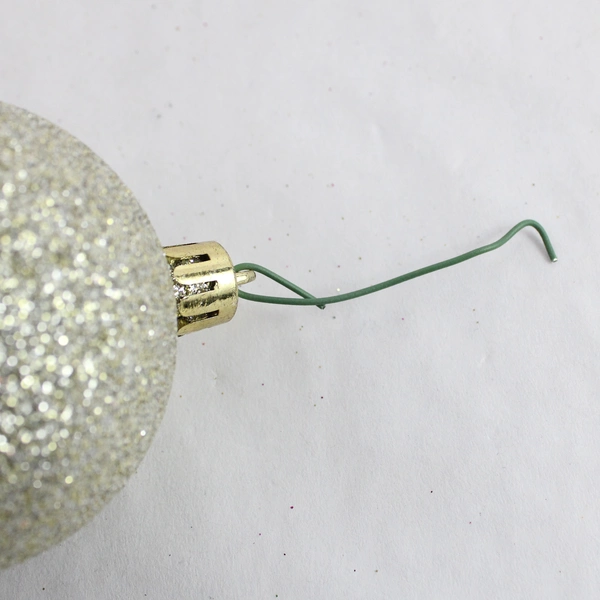 Lot of 9 Silver Glitter Champagne Christmas Ball Ornaments Assorted Sizes 