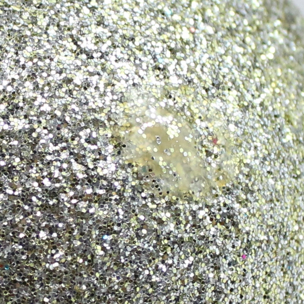 Lot of 9 Silver Glitter Champagne Christmas Ball Ornaments Assorted Sizes 