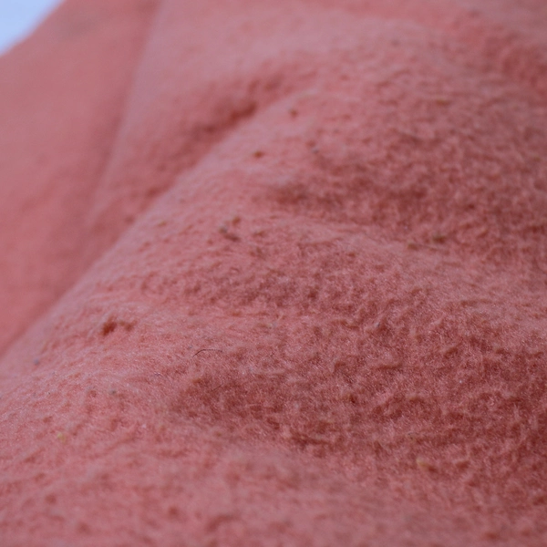 Fiberwoven Peach With Orange Trim Blanket 71" x 88" Flawed DIY Fabric