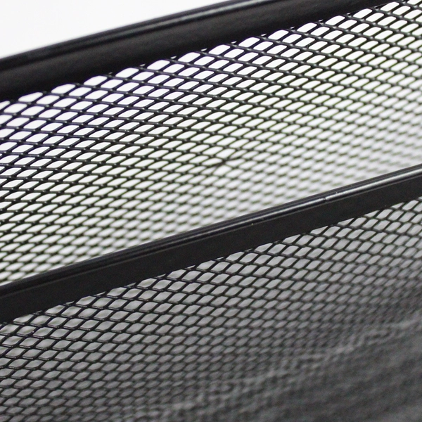 Lot of 2 Rubbermaid 4 Tier Black Metal Mesh Desk Mail Organizer Paper Sorter