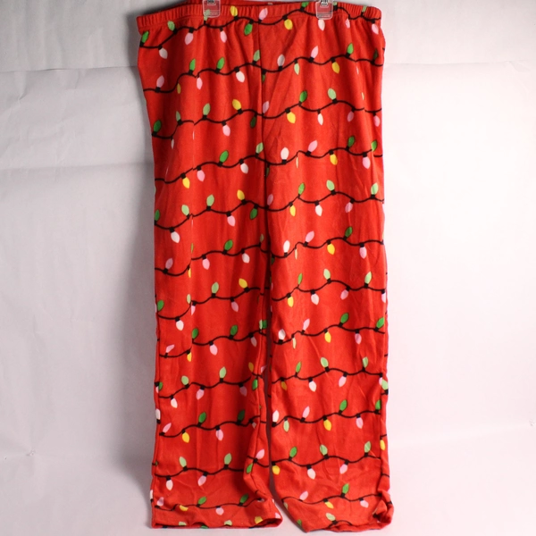 #followme Red Christmas Light Fleece Pajama Pants Women's Size 1X