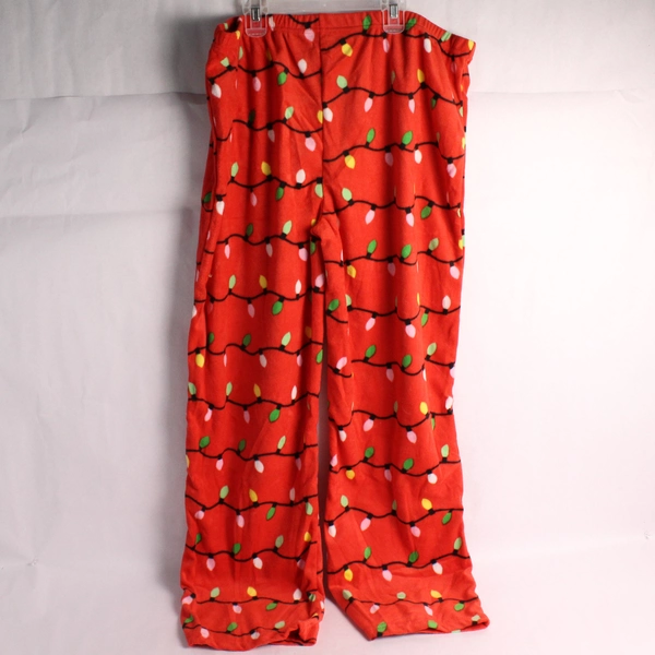 #followme Red Christmas Light Fleece Pajama Pants Women's Size 1X