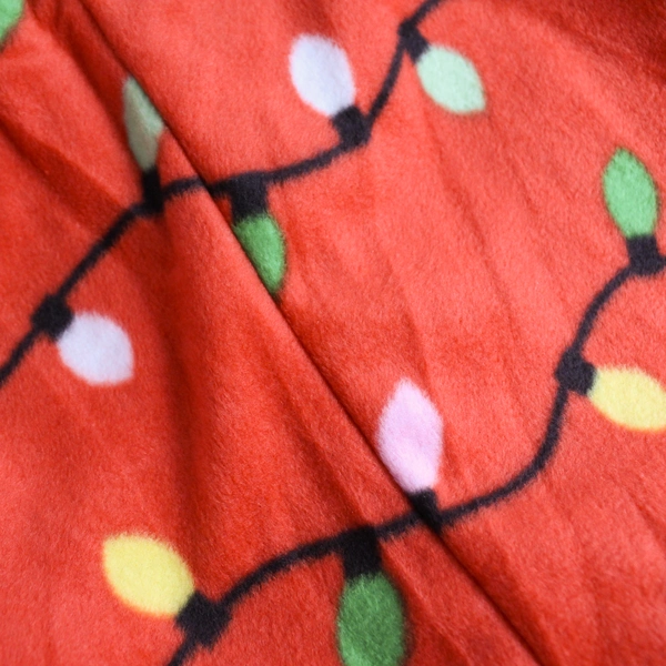 #followme Red Christmas Light Fleece Pajama Pants Women's Size 1X