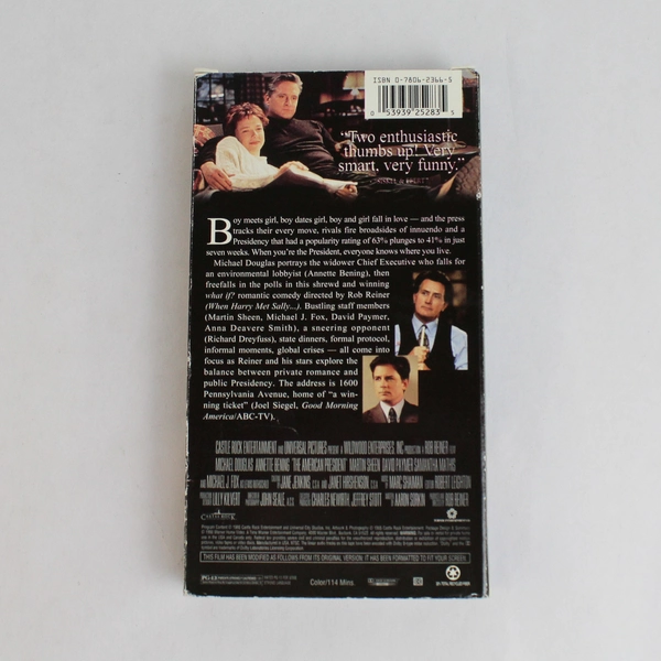 The American President VHS Tape Michael Douglas 1995 Universal City Studios