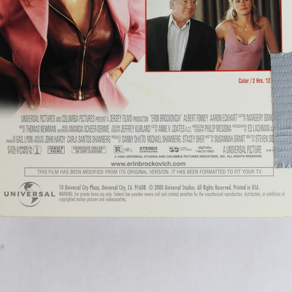 Erin Brockovich VHS 2000 Universal Home Video Julia Roberts