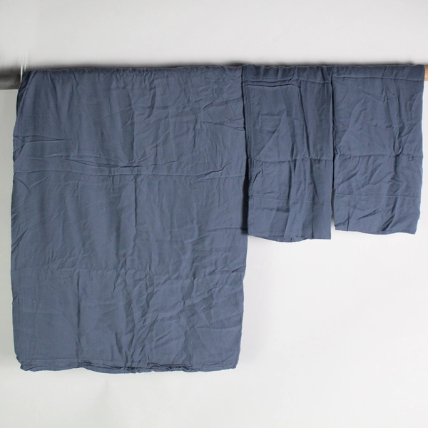 Solid Color Blue Twin Set Soft (2 Pillowcases, 1 Fitted Sheet, 1 Flat Sheet)