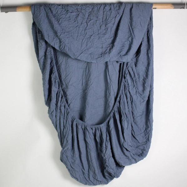 Solid Color Blue Twin Set Soft (2 Pillowcases, 1 Fitted Sheet, 1 Flat Sheet)