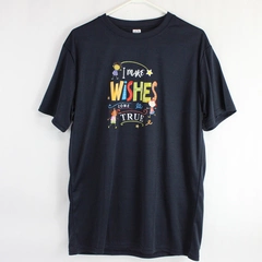 I Make Wishes Come True Navy Blue Graphic T-Shirt Men's Size Large