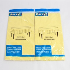 Set of 2 Greenbrier International Yellow Disposable Table Covers 54" x 108"