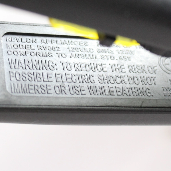 Revlon Hair Straightener Black Ceramic Helen Of Troy Model RV062