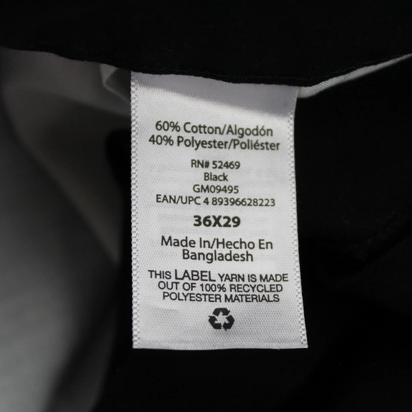 George Dress Pants Slacks Men's Size 36 X 29 Black Flat Front Slash Pockets