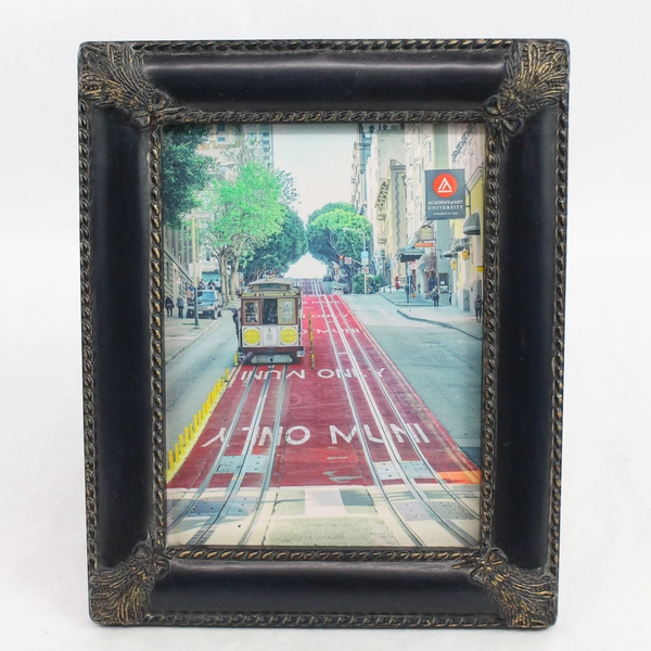 Black Wooden Framed Art Photograph 5 x 7 Home Decor Decorative Corners