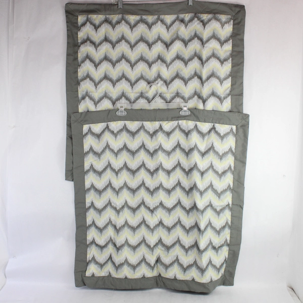 Set Of 2 Next Creations Pillow Shams Covers 25.5"x25.5" Gray Yellow Zip Closure