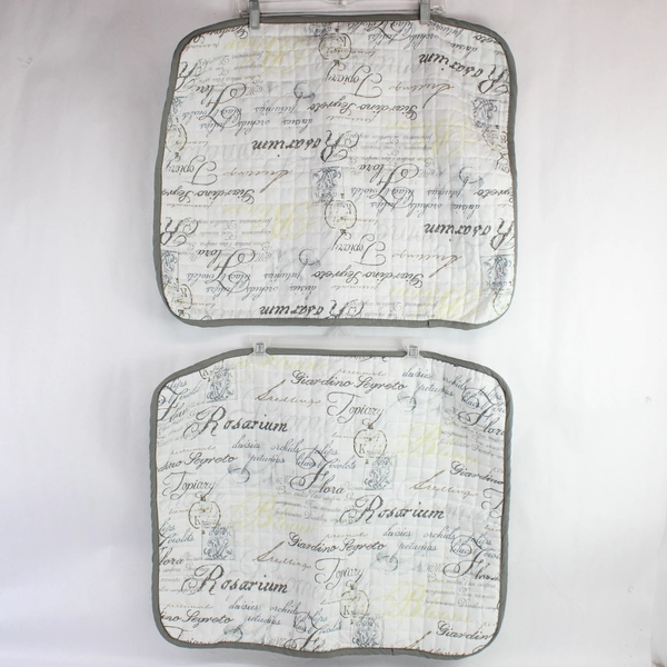 Set Of 2 Next Creations Pillow Shams Covers 20" x 26" Latin Names For Flowers