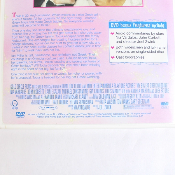 My Big Fat Greek Wedding 2002 DVD Nia Vardalos John Corbett