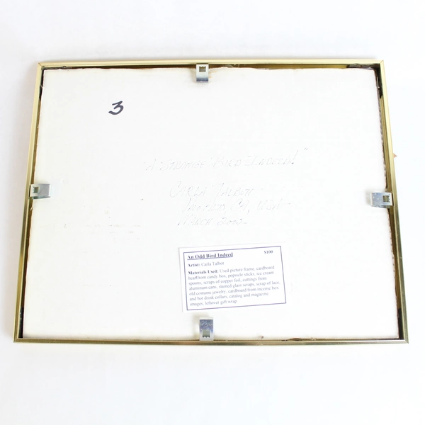 An Odd Bird Indeed by Carla Talbot 2002 Multimedia Collage Wall Art