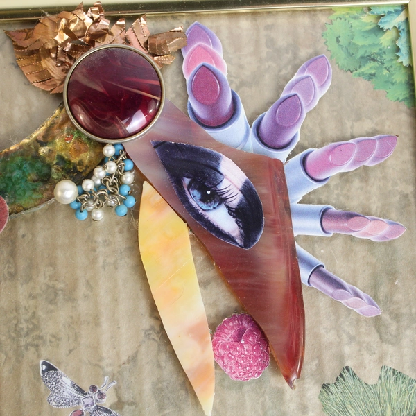 An Odd Bird Indeed by Carla Talbot 2002 Multimedia Collage Wall Art