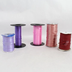 Lot of 5 Partially Used Red Pink Purple Curling Ribbon Rolls