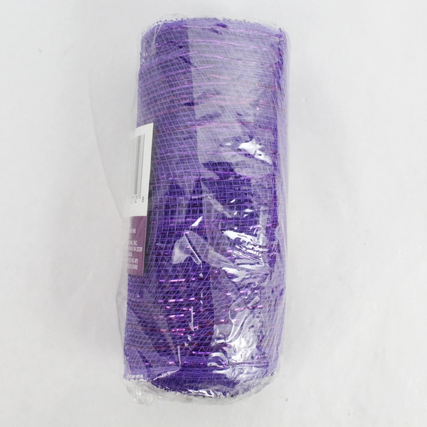 Lot of 4 New Decorative Mesh Ribbon Rolls in Red Purple and White