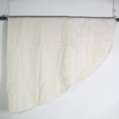 Lot of 3 Unbranded Round Ivory Tablecloths for Fabric Cutters and DIY Crafts 