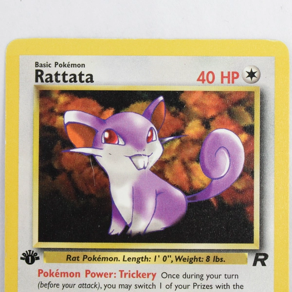 Vintage Rattata (Rat) Non-Holo Pokemon Trading Card 66/82 1998 Trickery Power