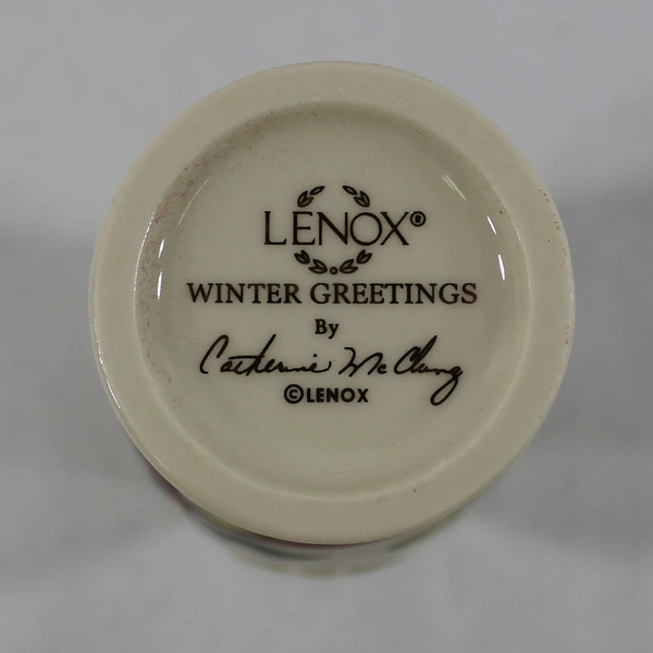 Lenox Winter Greetings Bud Vase Holly Berries 5" Christmas Table Décor