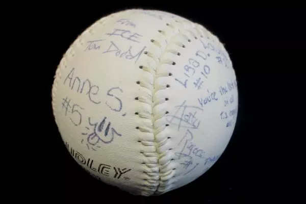 Vintage 1994 Dudley Autographed Softball Division Champions CFP-12 Cork Center