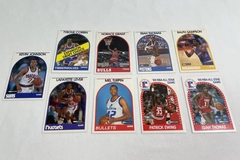 Lot of 8 NBA Hoops Basketball Cards 1989-1990 Patrick Ewing Isiah Thomas