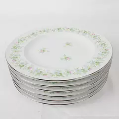 Set of 6 Johann Haviland Bavaria Germany 6" Bread Plates in Forever Spring