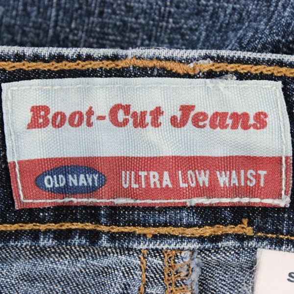 Old Navy Women's But-Cut Jeans Ultra Low Waist Stretch 100% Cotton Size 12 Short
