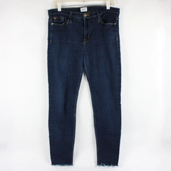 Hudson Women's Tapered Super Skinny Midrise Jeans Size 31 Frayed At Ankles