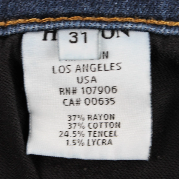 Hudson Women's Tapered Super Skinny Midrise Jeans Size 31 Frayed At Ankles