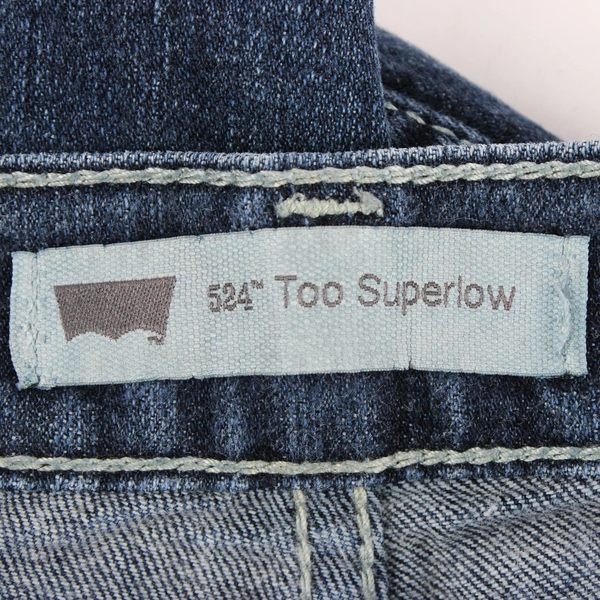 Levi's Women's 524 Too Superlow Blue Denim Jeans Size 11M