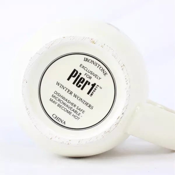 Pier 1 Winter Wonders Christmas Tree Coffee Mug 12oz Holly Red Berries