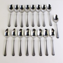 Lot of 17 Oneida Obsidian Place Soup Spoon Stainless Steel Satin Handle