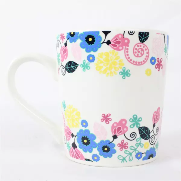 'Difficult Roads Often Lead to Beautiful Destinations' Floral Print Mug