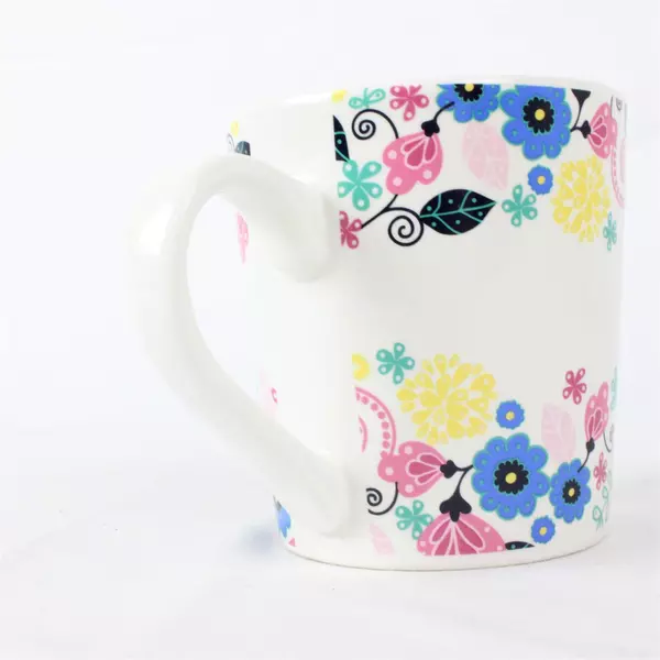 'Difficult Roads Often Lead to Beautiful Destinations' Floral Print Mug