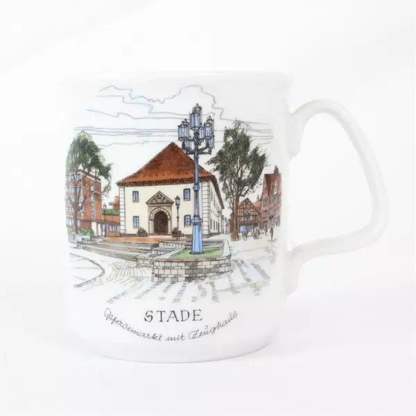 Stade Pferdemarkt Mit Zeughaus Ulenhorst Ceramic Collectible Mug German Market