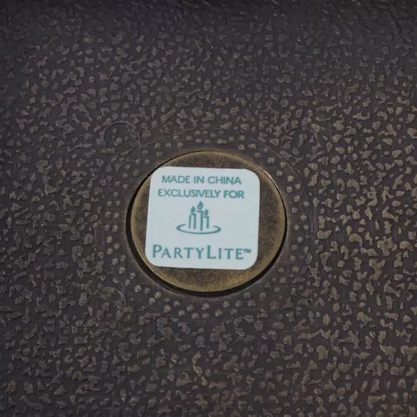 Party Lite Spring Water Blue Stained Glass Square Mosaic Pillar Candle Holder