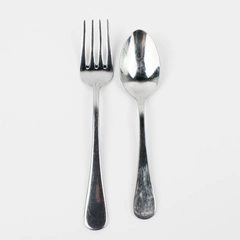 Lot Of 2 Splendide Cirrus (Stainless) Flatware Serving Fork & Peirced Spoon