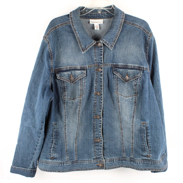 Style & Co. Medium Wash Denim Jacket Women's Size 24W