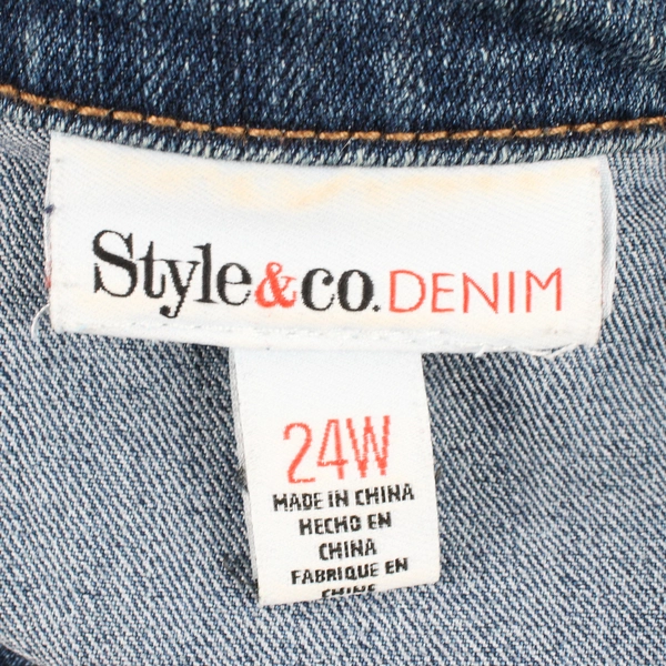 Style & Co. Medium Wash Denim Jacket Women's Size 24W