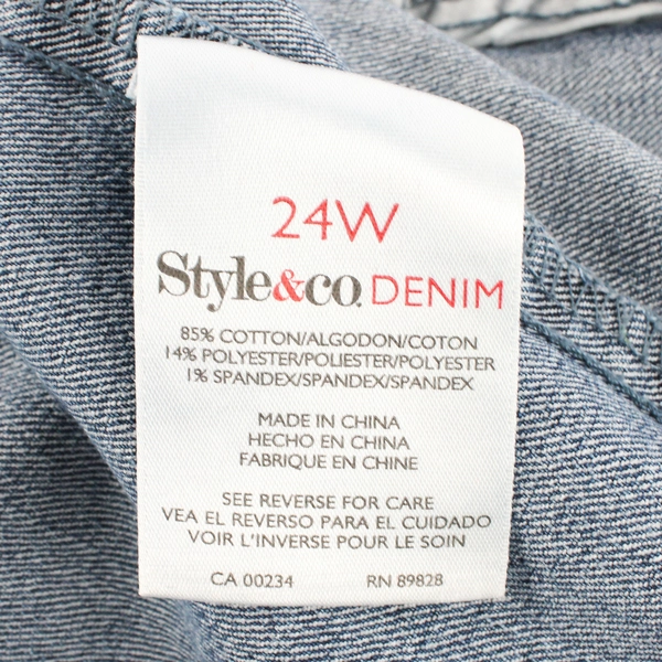 Style & Co. Medium Wash Denim Jacket Women's Size 24W
