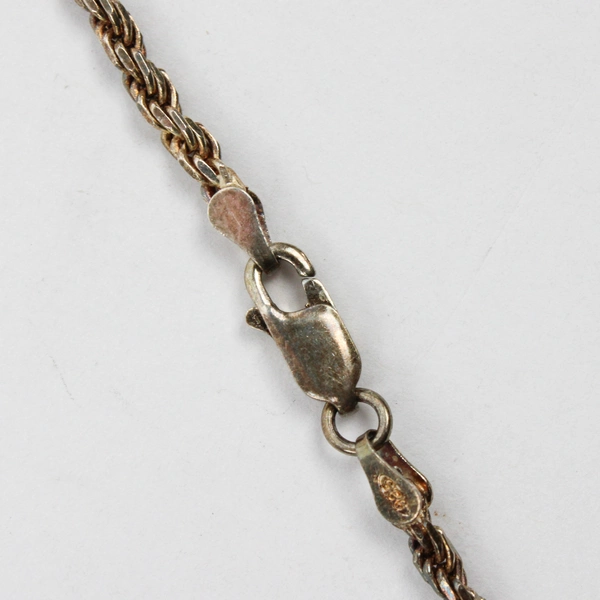 Vintage Sterling Silver Celestial Pendant Necklace Signed Toitu 30"