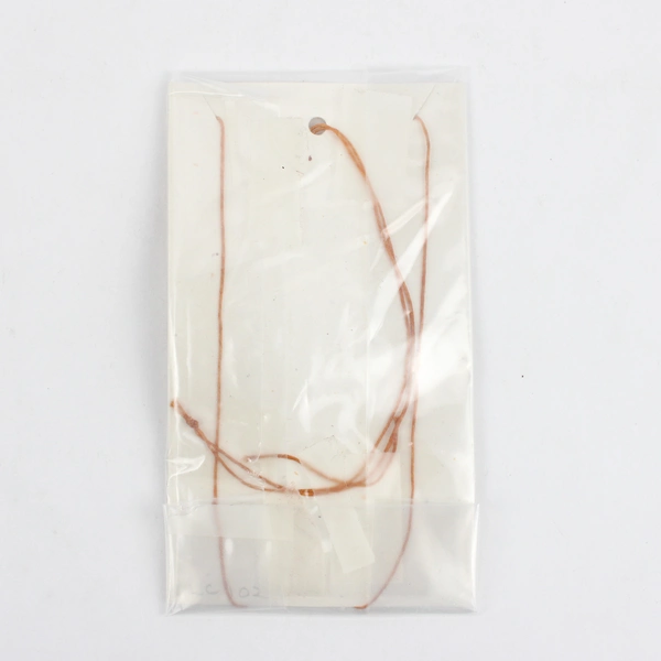 Northwest Colorless Beach Glass Wax Linen Netting Necklace