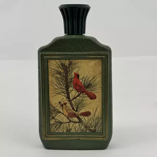 1970's Jim Beam Bourbon Whiskey Decanter With James Lockhart Cardinal Artwork